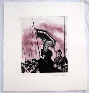 Seller image for Aguafuerte - Etching - Farbaquatinten : EL QUIJOTE. EBERHARD SCHLOTTER (Firma original) for sale by LIBRERA MAESTRO GOZALBO