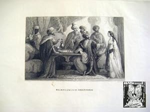 Antiguo Grabado - Old Gravure : MAGNIFICENCIA DE ABDERRAMAN