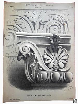 Lámina - Plate : NOUVEAUX MODÈLES D'ORNEMENS. Style Romain, Nº 24