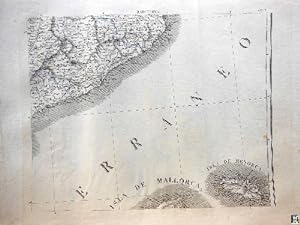 Antiguo Mapa - Old Map : BARCELONA. Mapa de España y Portugal, Hoja nº 8