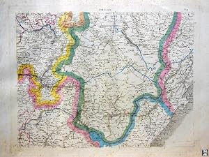Antiguo Mapa - Old Map : ZARAGOZA. Mapa de España y Portugal, Hoja nº 7
