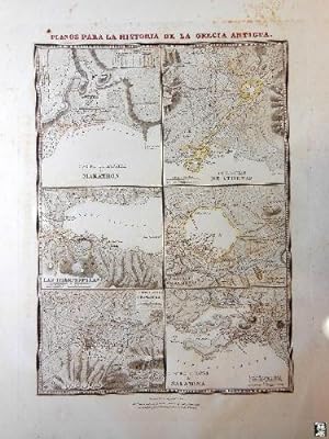 Antiguo Mapa - Old Map : PLANOS PARA LA HISTORIA DE LA GRECIA ANTIGUA.