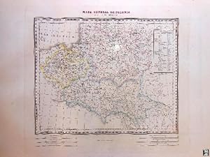 Antiguo Mapa - Old Map : MAPA GENERAL DE POLONIA antes de su desmembramiento.