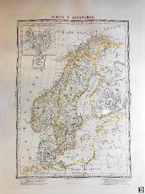 Antiguo Mapa - Old Map : SUECIA Y DINAMARCA.