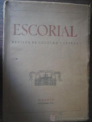 ESCORIAL. Revista de cultura y letras. Nº 11