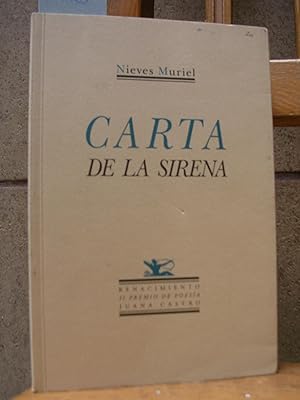 Seller image for CARTA DE LA SIRENA. II Premio de Poesa Juana Castro for sale by LLIBRES del SENDERI