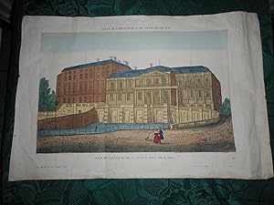 VUE DU CHATEAU DE St CLOUD PRES DE PARIS (Vue Optique/Optical or Perspective View) View of the Ch...