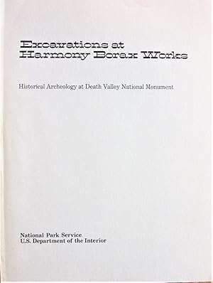 Excavations at Harmony Borax Works: Historical Archeology at Death Valley National Monument