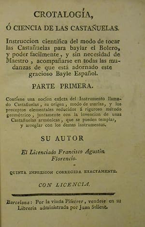 Imagen del vendedor de Crotaloga,  ciencia de las castauelas. a la venta por Llibreria Antiquria Casals