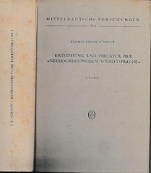 Seller image for Untersuchungen zu Entsehung und Struktur der Neuhochdeutschen Schriftsprache. I. Band - Sprachgeschichte des Thringisch-Oberschsischen im Sptmittelalter - Die Geschftssprache von 1300 bis 1500. for sale by Antiquariat Carl Wegner