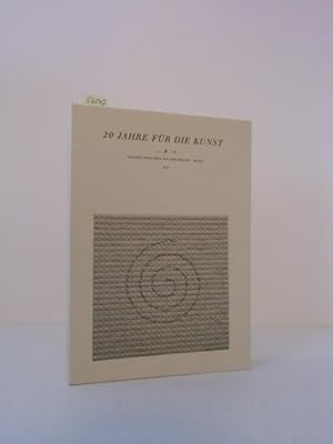 Imagen del vendedor de 20 Jahre fr die Kunst .& - >. Diese Publikation erscheint anllich der Ausstellung "20 Jahre fr die Kunst " vom 18. September bis 17. Dezember 1999 in der Galerie Dorothea van der Koelen. a la venta por Kunstantiquariat Rolf Brehmer