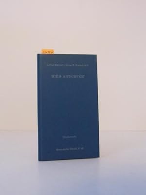 Imagen del vendedor de Hieb- und Stichfest - Streitsonette. I)Tenzone; II) Coda. a la venta por Kunstantiquariat Rolf Brehmer