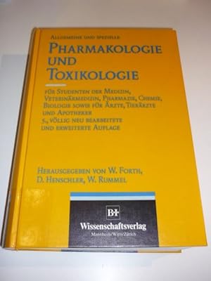 Image du vendeur pour Allgemeine und spezielle Pharmakologie und Toxikologie. mis en vente par Antiquariat Diderot