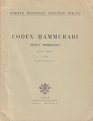 Codex Hammurabi. Textus Primigenius.
