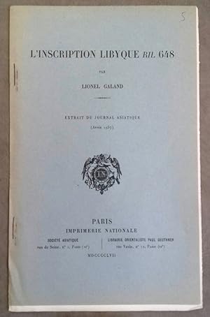 L'Inscription libyque RIL 648