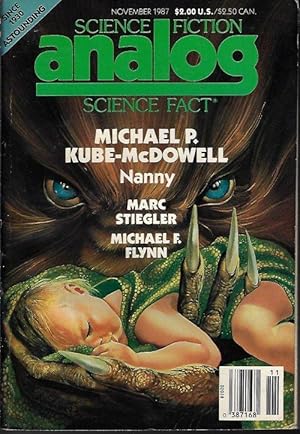 Imagen del vendedor de ANALOG Science Fiction/ Science Fact: November, Nov. 1987 a la venta por Books from the Crypt