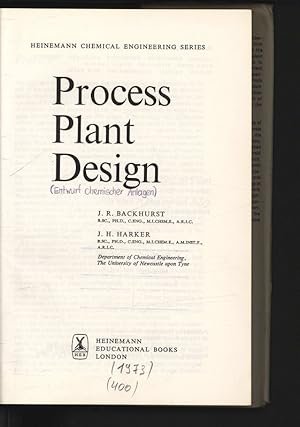 Bild des Verkufers fr Process Plant Design. Heinemann Chemical Engineering Series. zum Verkauf von Antiquariat Bookfarm