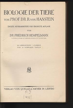 Seller image for Biologie der Tiere. for sale by Antiquariat Bookfarm
