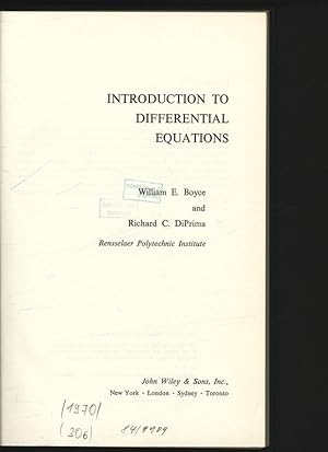 Immagine del venditore per Introduction to Differential Equations. venduto da Antiquariat Bookfarm