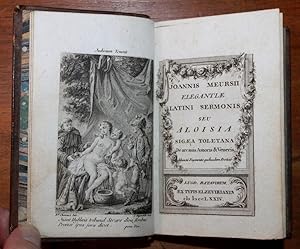 Imagen del vendedor de JOANNIS MEURSII ELEGANTIAE LATINI SERMONIS SEU ALOISIA SIGAEA TOLETANA. De arcanis Amoris & Veneris. Adjunctis Fragmentis quibusdam Eroticis. Nova Editio emendatior. Pars Prima [Secunda]. a la venta por Librairie L'amour qui bouquine