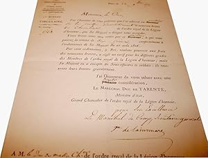 Document sur papier Vélin à entête de la Grande Chancellerie de l'ordre Royal de la légion d'honn...