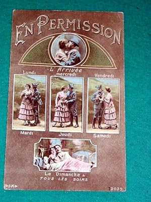 Image du vendeur pour Carte Postale Ancienne - EN PERMISSION. mis en vente par JOIE DE LIRE