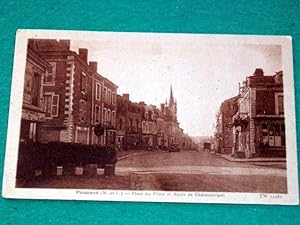 Carte Postale Ancienne - POUANCE. Place du Pilori et Route de Châteaubriant.