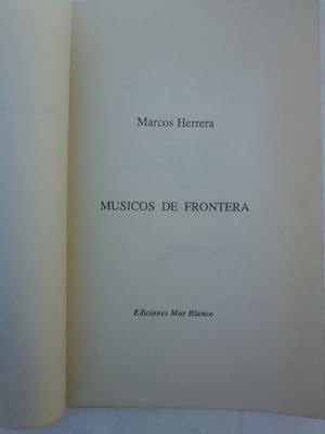 Seller image for MUSICOS DE FRONTERA for sale by DEL SUBURBIO  LIBROS- VENTA PARTICULAR