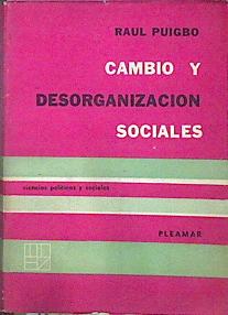 Seller image for Cambio Y Desorganizacin Sociales for sale by Almacen de los Libros Olvidados