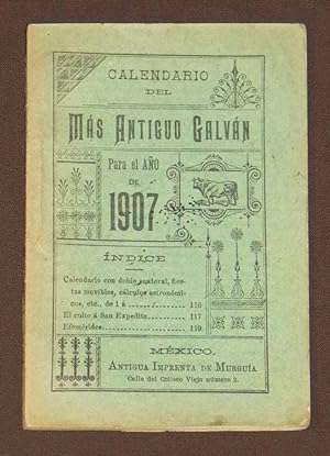 Calendario Del Más Antiguo Galván Para El Año De 1907