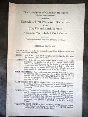 Canada's First National Book Fair