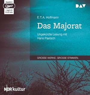 Bild des Verkufers fr Das Majorat, 1 Audio-CD, 1 MP3 : Ungekrzte Lesung mit Hans Paetsch (1 mp3-CD). MP3 Format zum Verkauf von AHA-BUCH GmbH