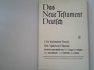 Seller image for Die kleineren Briefe des Apostels Paulus. Das Neue Testament Deutsch, Teilband 8. for sale by Antiquariat Bookfarm