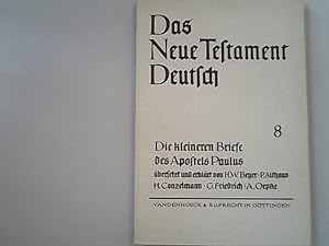 Bild des Verkufers fr Die kleineren Briefe des Apostels Paulus. Das Neue Testament Deutsch, Teilband 8. zum Verkauf von Antiquariat Bookfarm