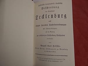Bild des Verkufers fr Historisch-topographisch-statistische Beschreibung der Grafschaft Tecklenburg nebst einigen speciellen Landesverordnungen. zum Verkauf von Buchantiquariat Uwe Sticht, Einzelunter.