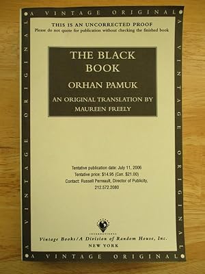 Imagen del vendedor de The Black Book. (Uncorrected Proof) a la venta por S.C. Sumner