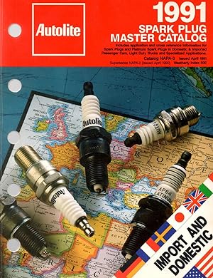 Autolite 1991 Spark Plug Master Catalog Catalog NAPA-3