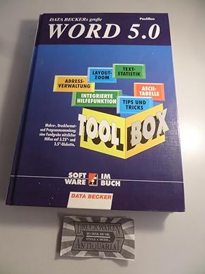 Imagen del vendedor de DATA BECKERs groe WORD 5.0 Toolbox (mitt 3 1/2'- und 5 1/4'- Diskette). a la venta por Druckwaren Antiquariat