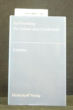Ein Gedicht ohne Gesellschaft. Schwedisch und deutsch. 1. Auflage.