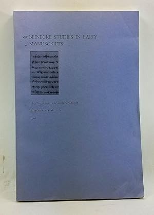 Bild des Verkufers fr Beinecke Studies in Early Manuscripts. The Yale University Library Gazette, Volume 66 Supplement (1991) zum Verkauf von Cat's Cradle Books