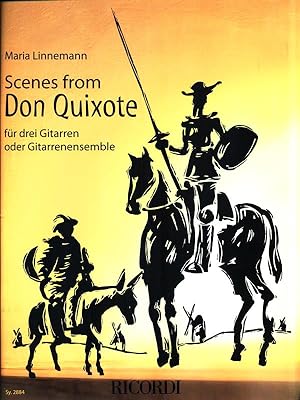 Bild des Verkufers fr Scenes from Don Quixote fur drei Gitarren oder Gitarrenensemble zum Verkauf von Librodifaccia