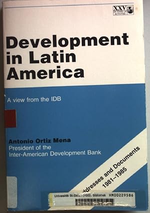 Immagine del venditore per Development in Latin America: A view from the IDB. venduto da books4less (Versandantiquariat Petra Gros GmbH & Co. KG)