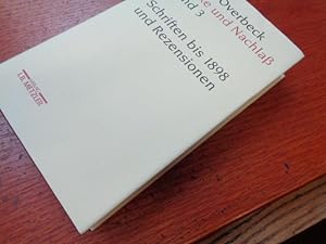 Seller image for Franz Overbeck: Werke und Nachla: Band 3: Schriften bis 1898 und Rezensionen (German Edition) for sale by suspiratio - online bcherstube