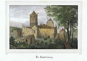 Rudelsburg., koloriert. Lithographie