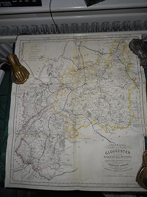 Cruchley's Railway and Station Map of (The County of) GLOUCESTER. Showing all the Railways and Na...