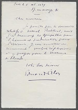 Lettre autographe signée