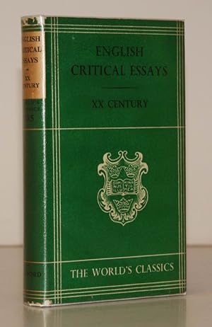 English Critical Essays. Twentieth Century. Selected with an Introduction by Phyllis M. Jones. NE...