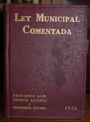 Imagen del vendedor de LEY MUNICIPAL COMENTADA a la venta por Fbula Libros (Librera Jimnez-Bravo)