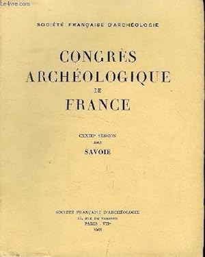 Bild des Verkufers fr CONGRES ARCHEOLOGIQUE DE FRANCE - CXXIII SESSION 1965 - SAVOIE zum Verkauf von Le-Livre