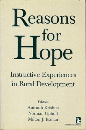 Seller image for Reasons for Hope: Instructive Experiences in Rural Development for sale by Goulds Book Arcade, Sydney